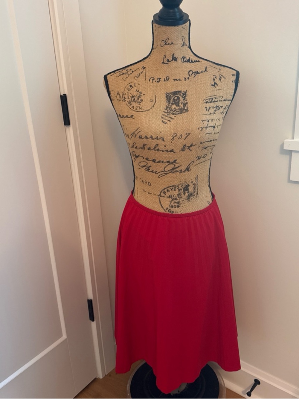 Calvin Klein Red Midi Skirt